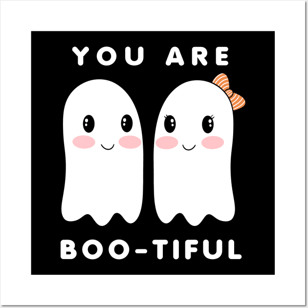 You Are Bootiful Cute Ghost Halloween Love Wall Art by Outfit Clothing